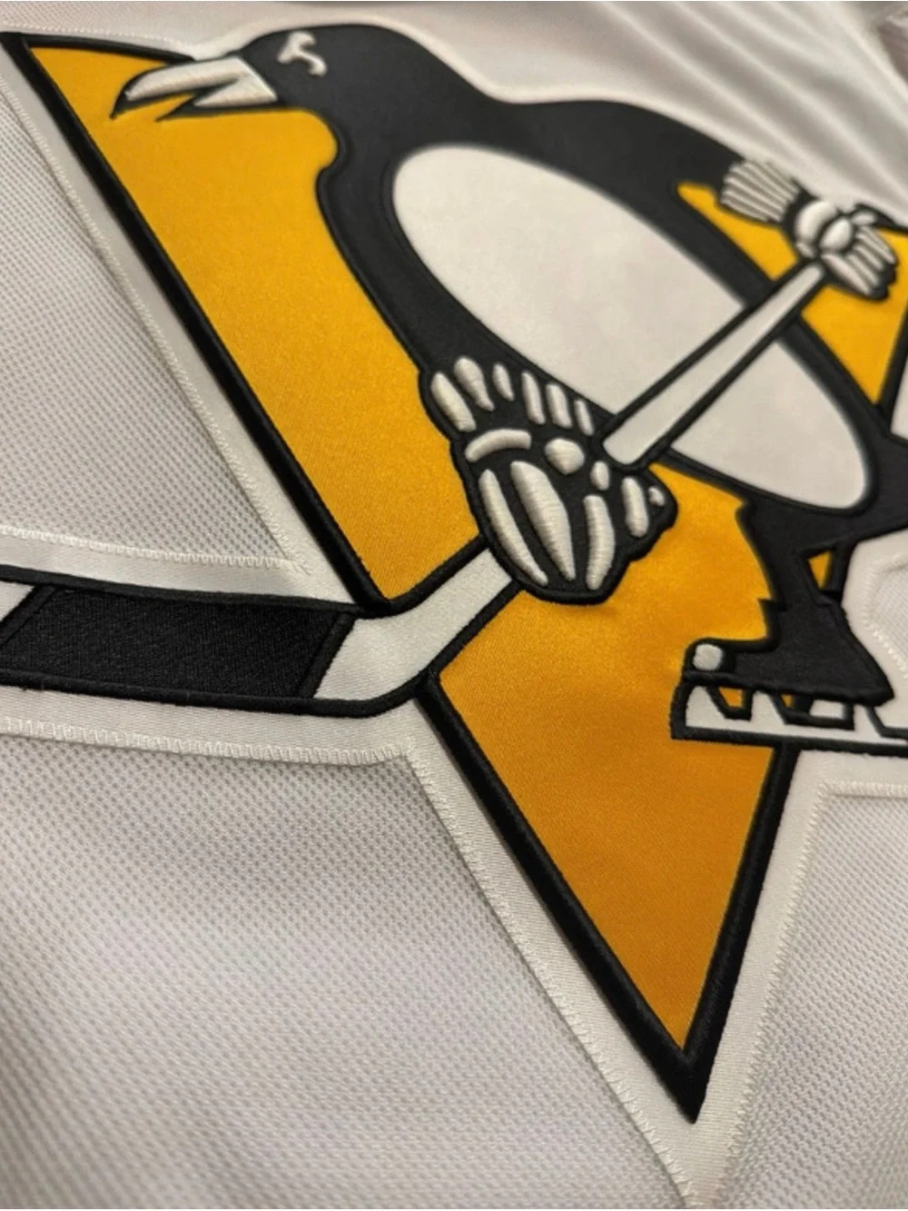 NWT Pittsburgh Penguins Mens White Away 50 Hockey Jersey New Adidas Blank